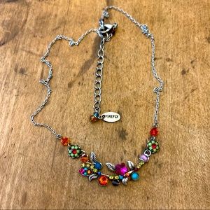 Firefly Floral Jeweled Necklace